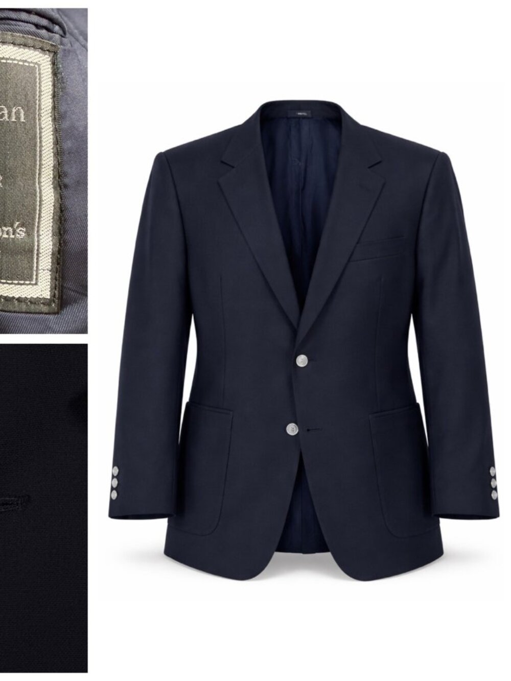 Christian Dior Men's Blazer 42 Blue Wool Vintage Union Made USA
